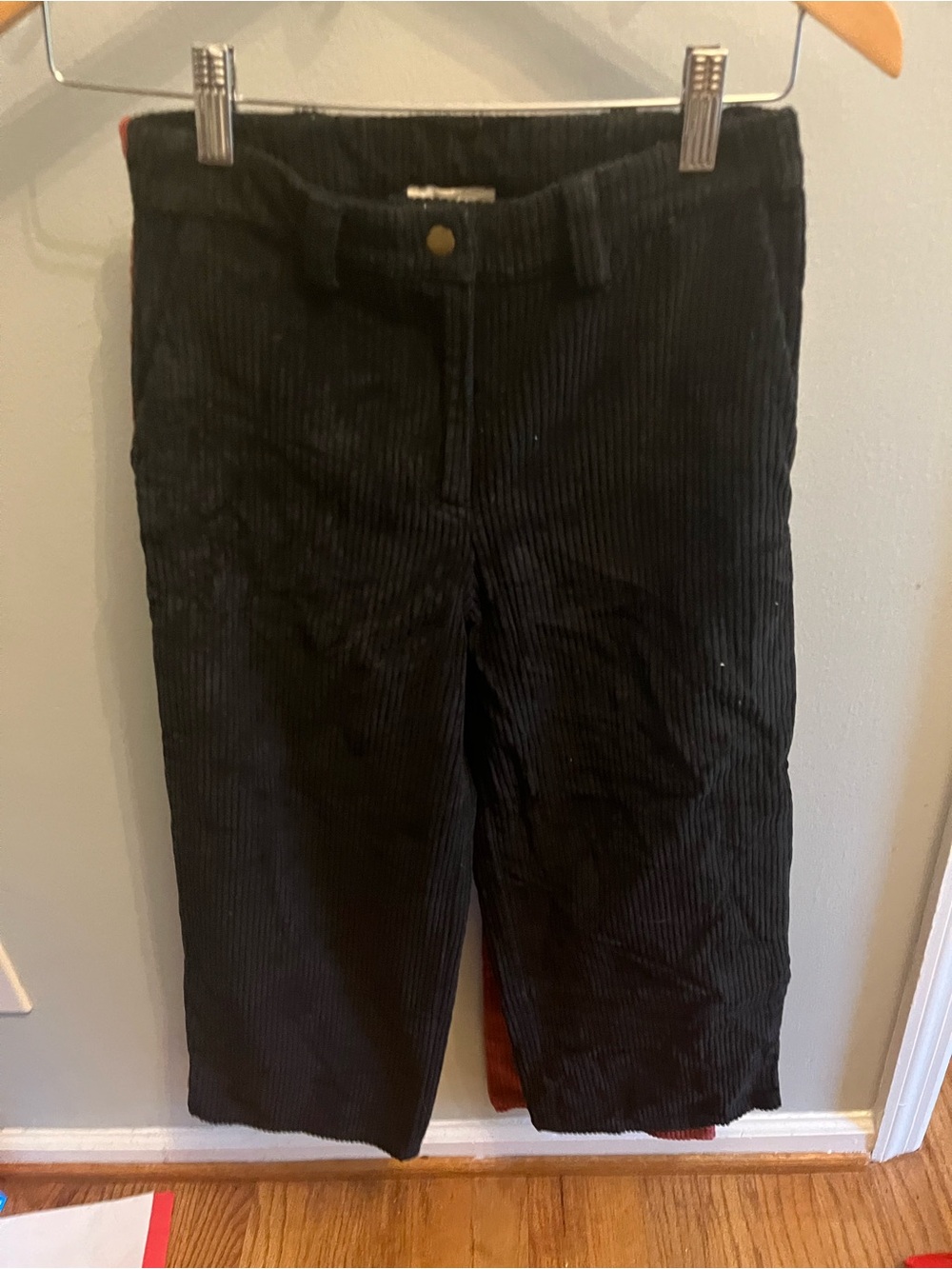 Kids Designer Black Corduroy Pants